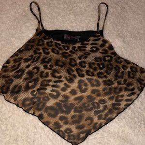 Leopard crop top